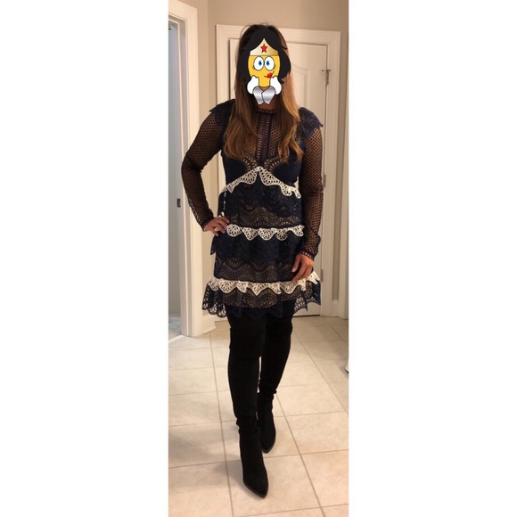 Self Portrait GUIPURE MINI DRESS - Picture 4 of 4